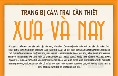 [Infographic] Trang bị cắm trại cần thiết xưa và nay