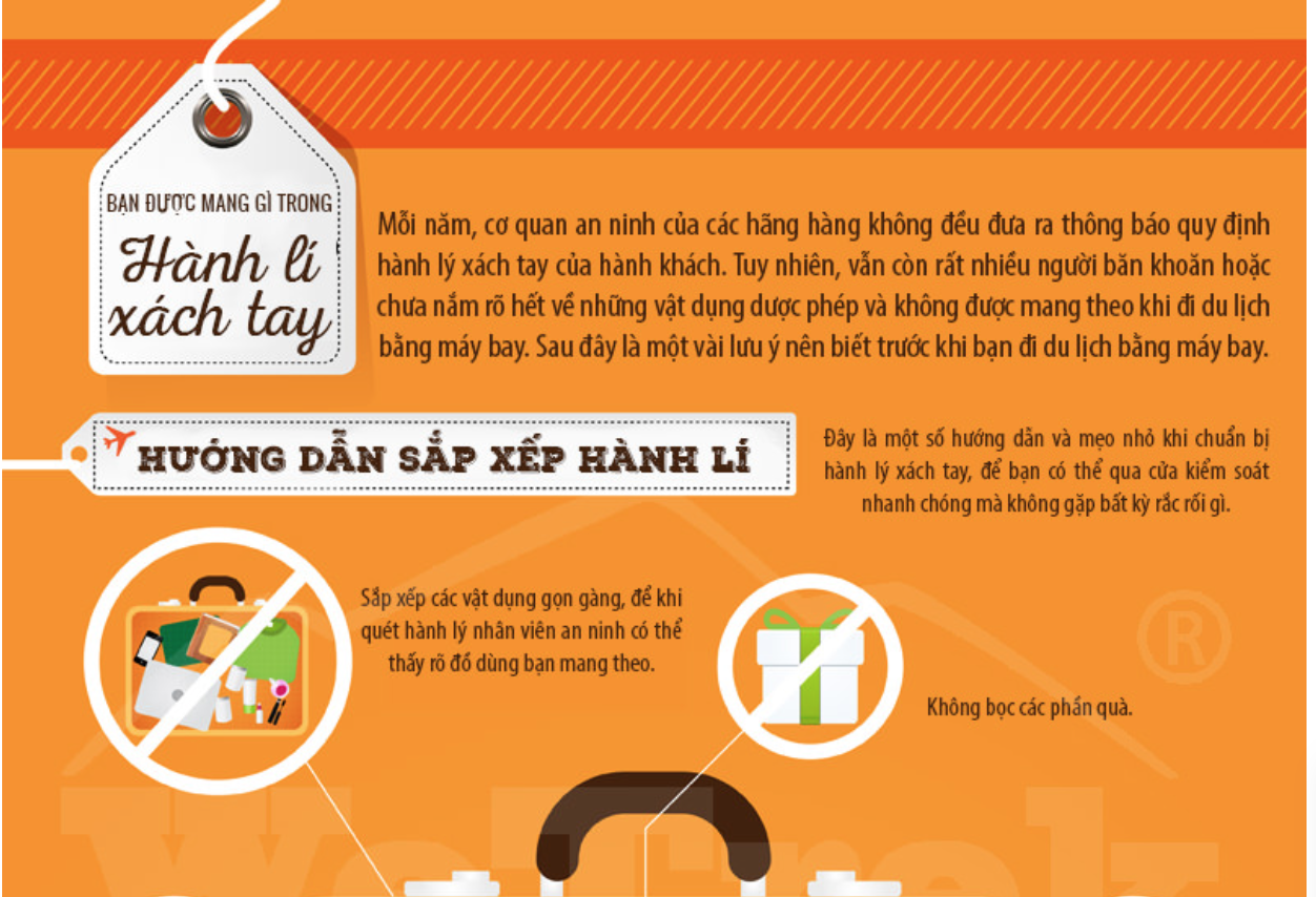 [Infographic] Bạn được mang gì trong hành lý xách tay?