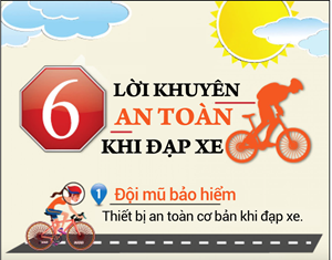 [Infographic] 6 lời khuyên an toàn khi đạp xe
