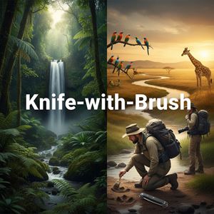 Dao + chổi nhặt nấm (Knife-with-Brush) là gì?