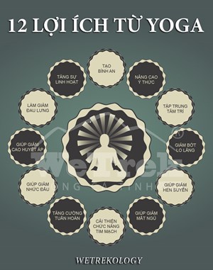 [Infographic] 12 lợi ích từ Yoga