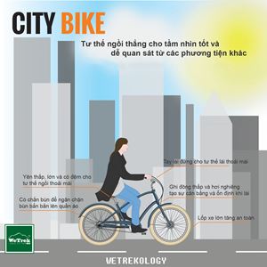 [Infographic] Tìm hiểu các loại xe đạp - City Bike