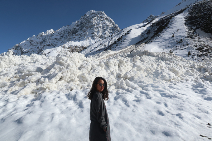 Thung lũng Macuri ở Yasin. Pakistan là nơi ghi dấu lần đầu Tâm được thấy và chơi với tuyết.