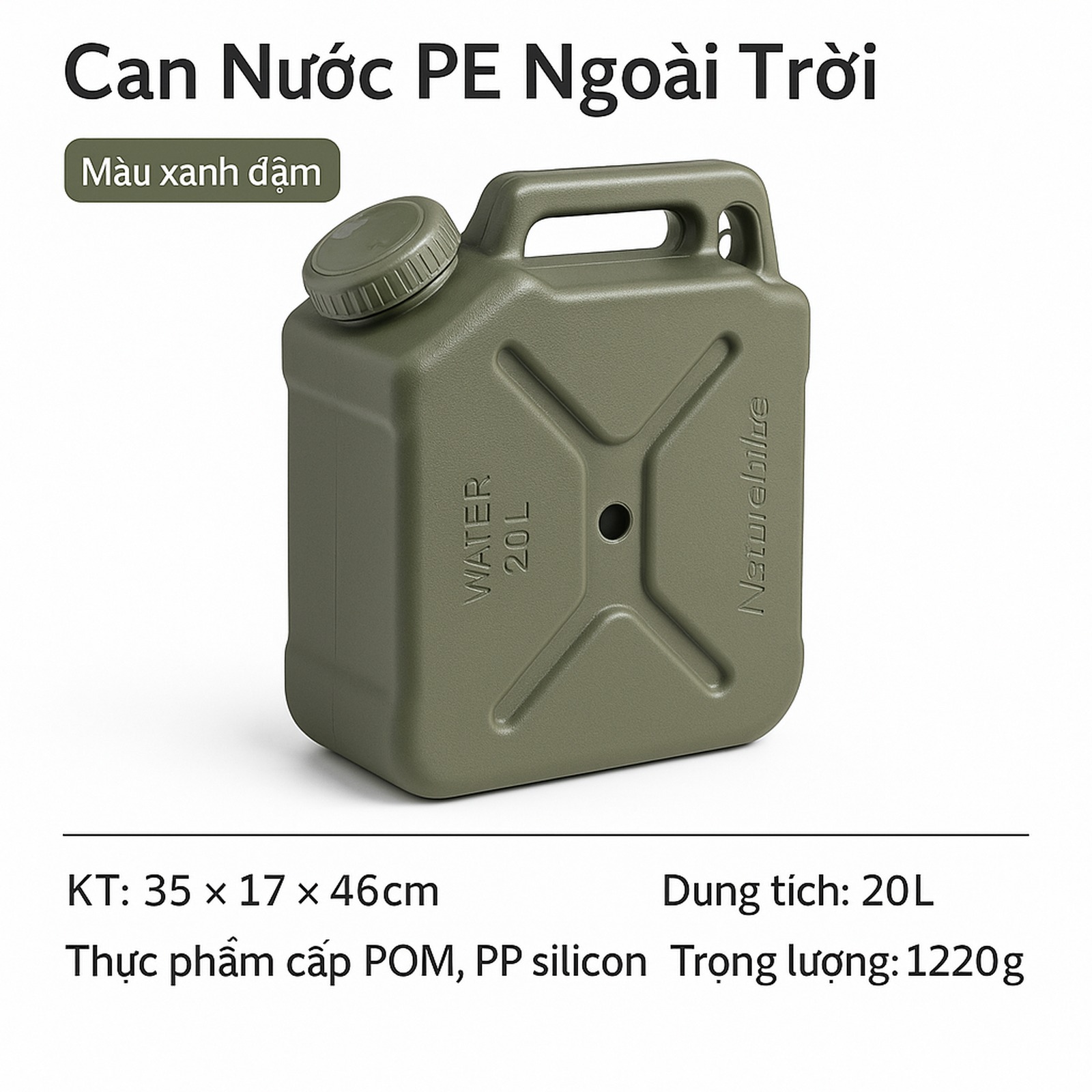 Can đựng nước cắm trại dã ngoại Naturehike CNH22CJ018