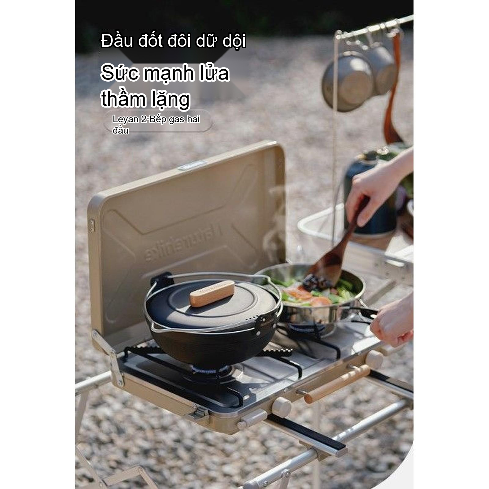 Bếp ga đôi gấp gọn Naturehike Double Gas Stove CNH22CJ046