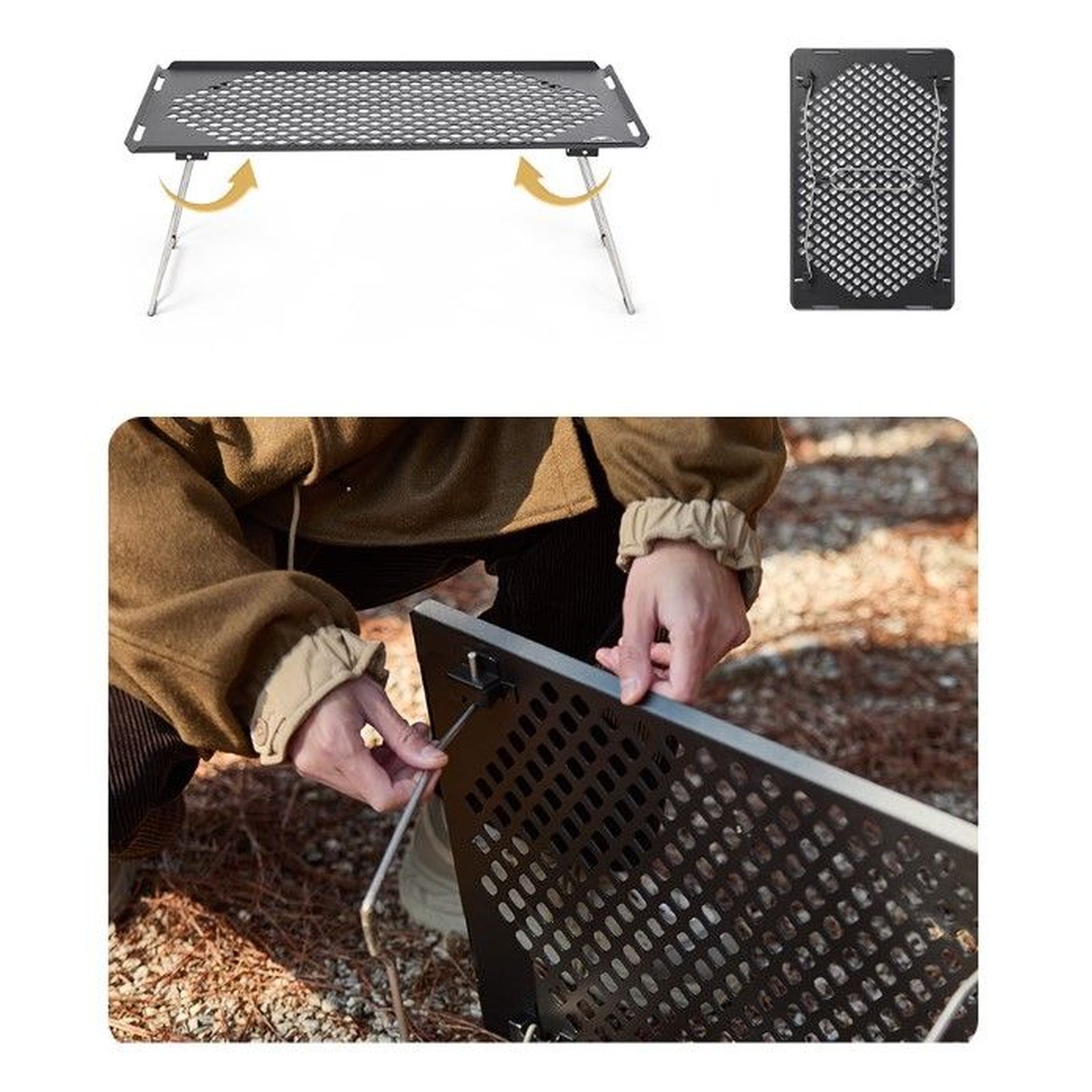 Kệ inox gấp gọn Naturehike Folding Stainless Steel Rack CNH22JU003