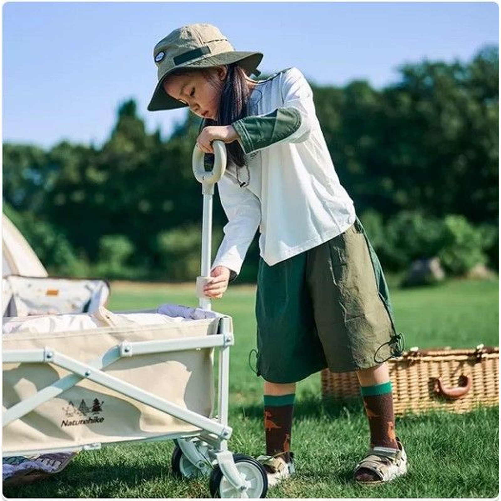 Xe kéo mini gấp gọn Naturehike Folding Mini Wagon CNH22JU012