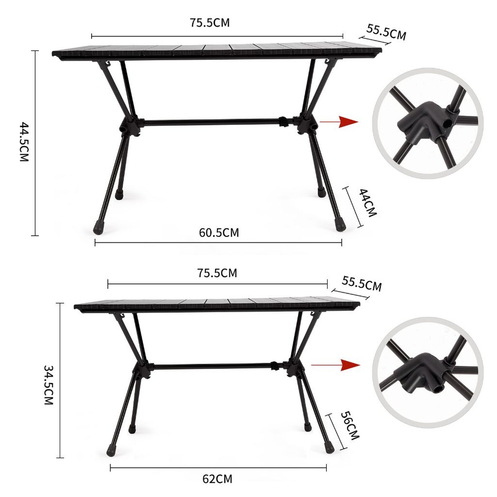 Bàn nhôm gấp gọn Naturehike Adjustable Aluminum Table FT11 CNH22JU037
