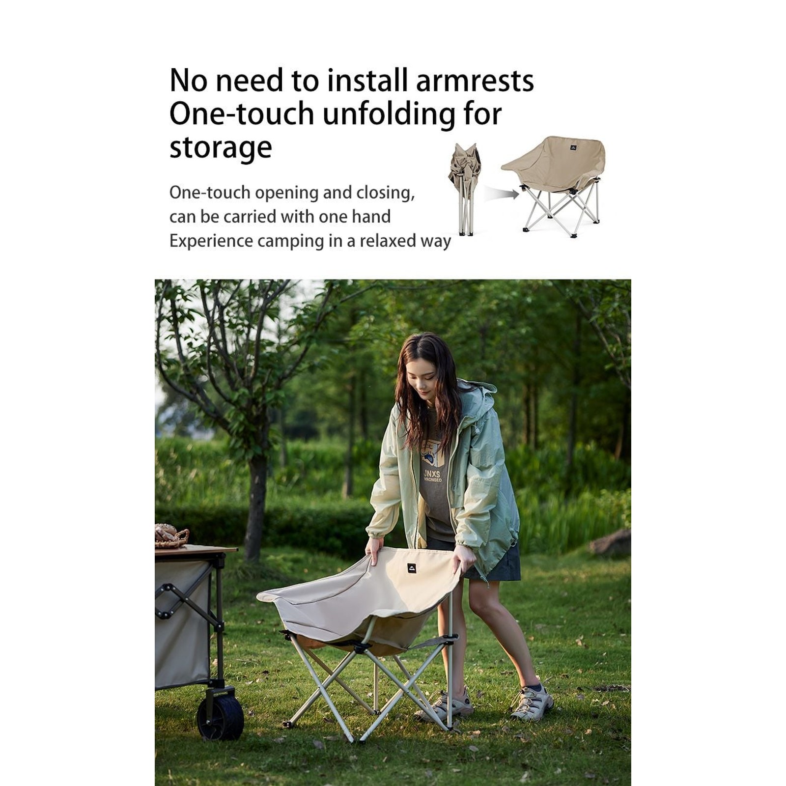 Ghế cắm trại gấp gọn Naturehike Folding Camping Chair CNH23JU13002