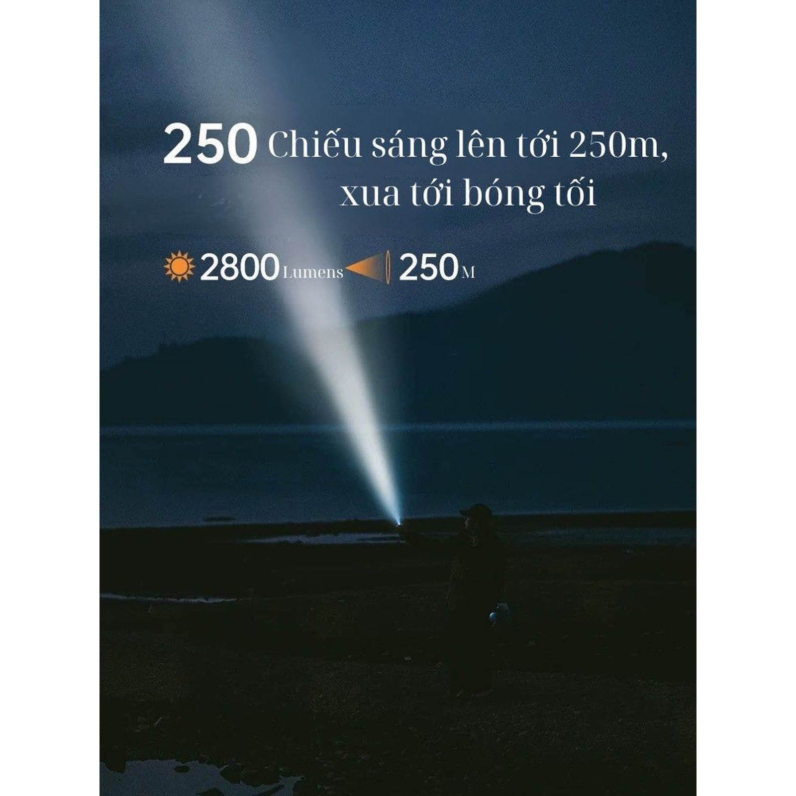 Đèn pin siêu sáng Naturehike Waterproof Flashlight CNK2300011