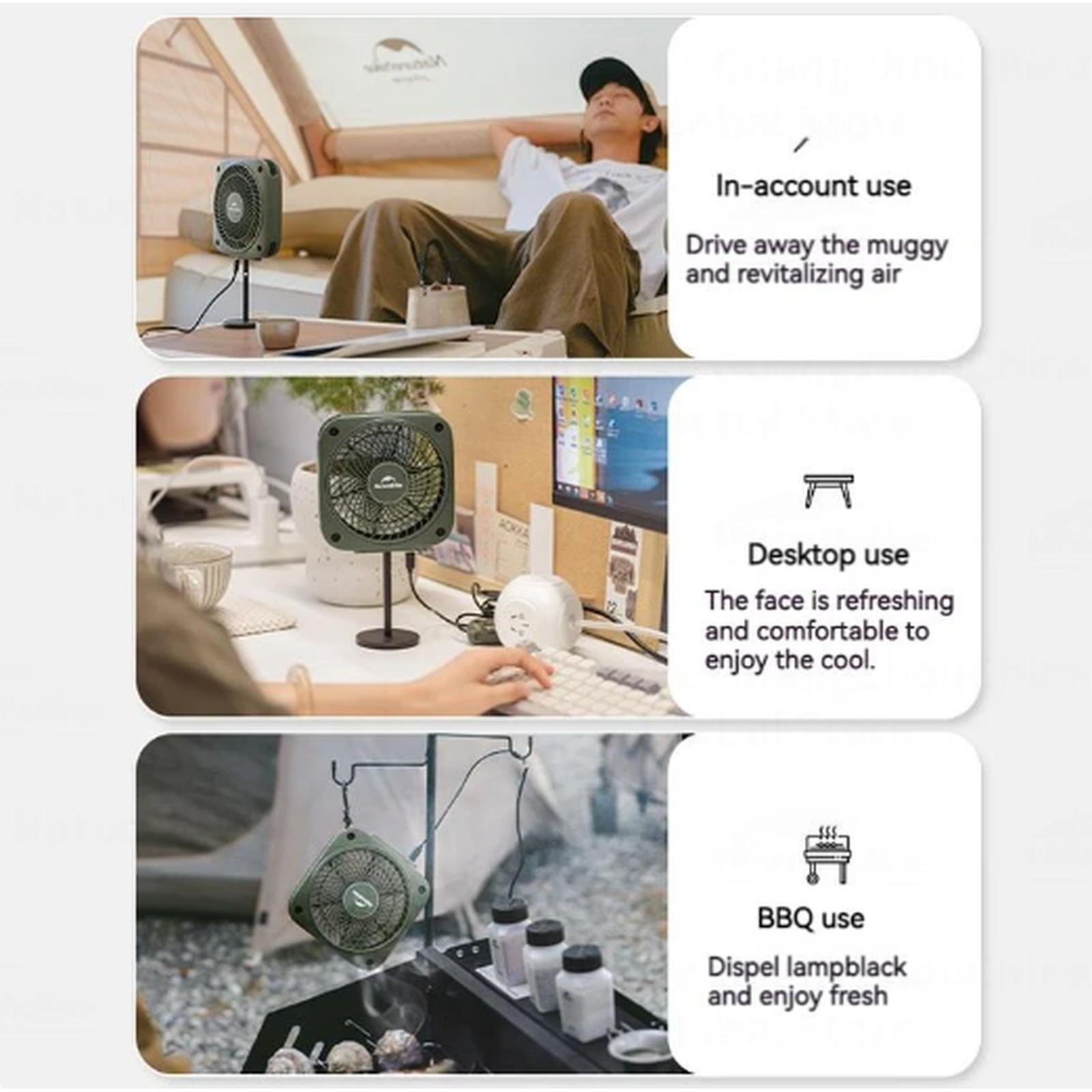 Quạt mini dã ngoại Naturehike Mini USB Fan CNK2300DQ018