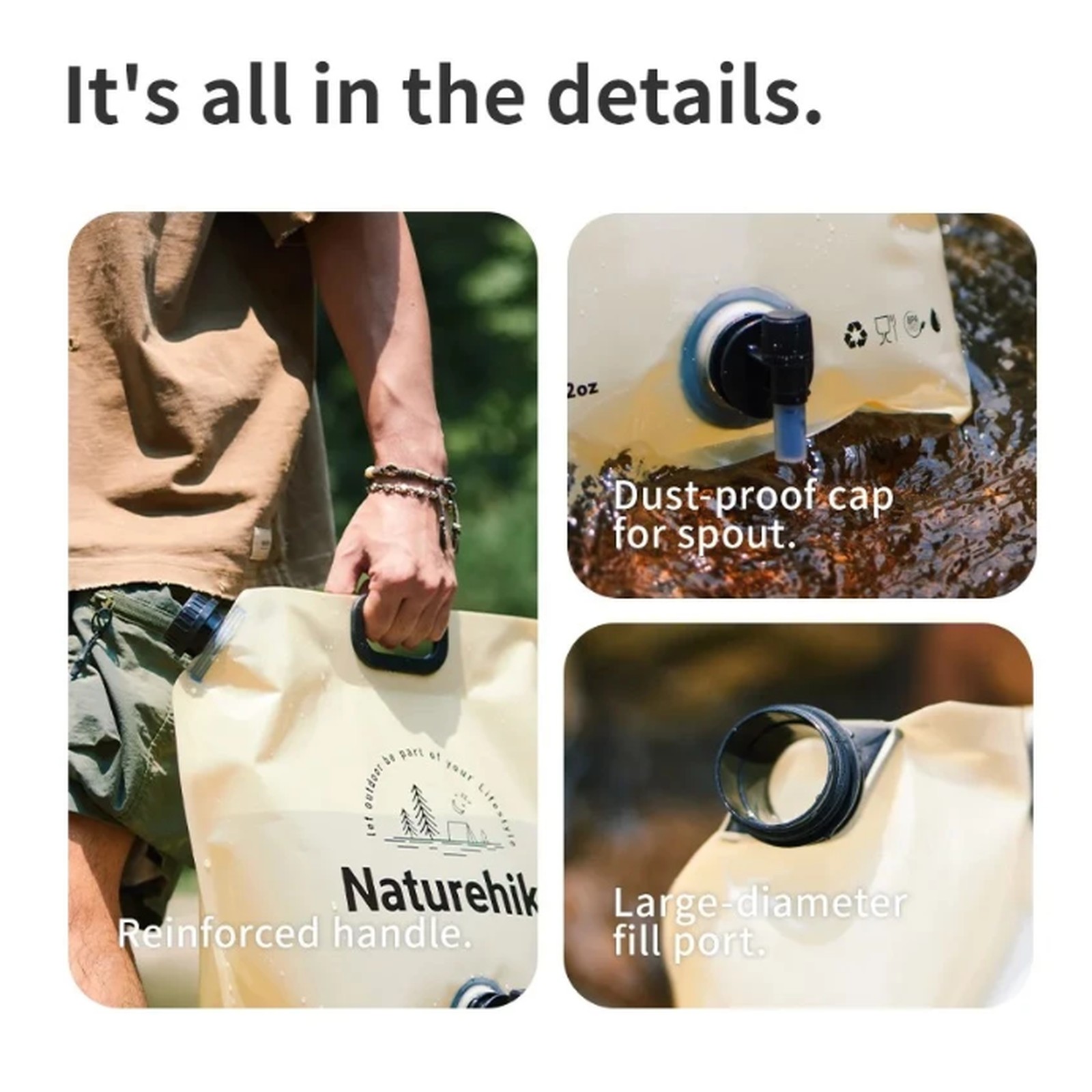 Túi đựng nước gấp gọn 10L Naturehike Foldable Water Bag 10L CNK2450CF027