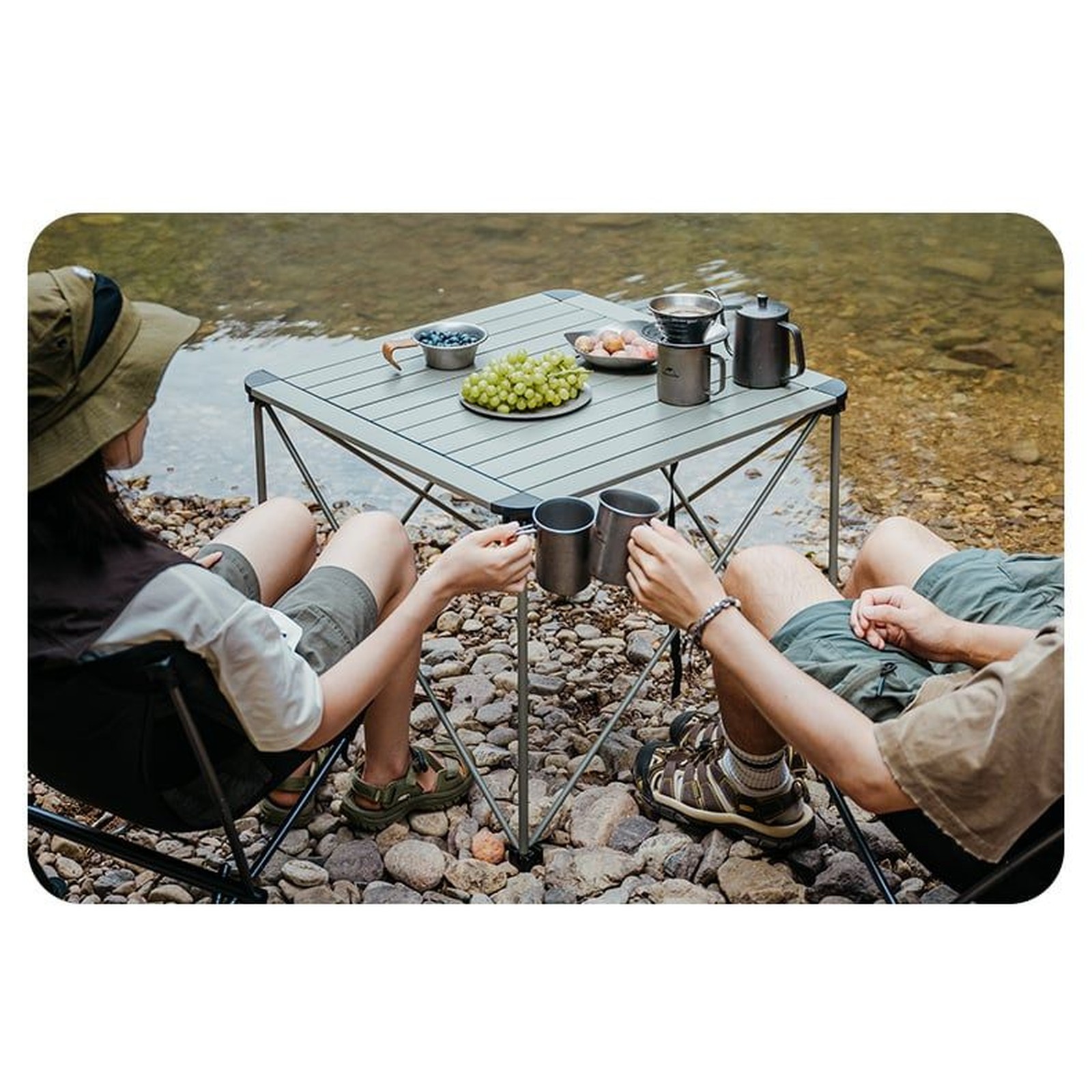 Bàn hợp kim nhôm dã ngoại gấp gọn Naturehike Folding Aluminum Table CNK2450JJ013