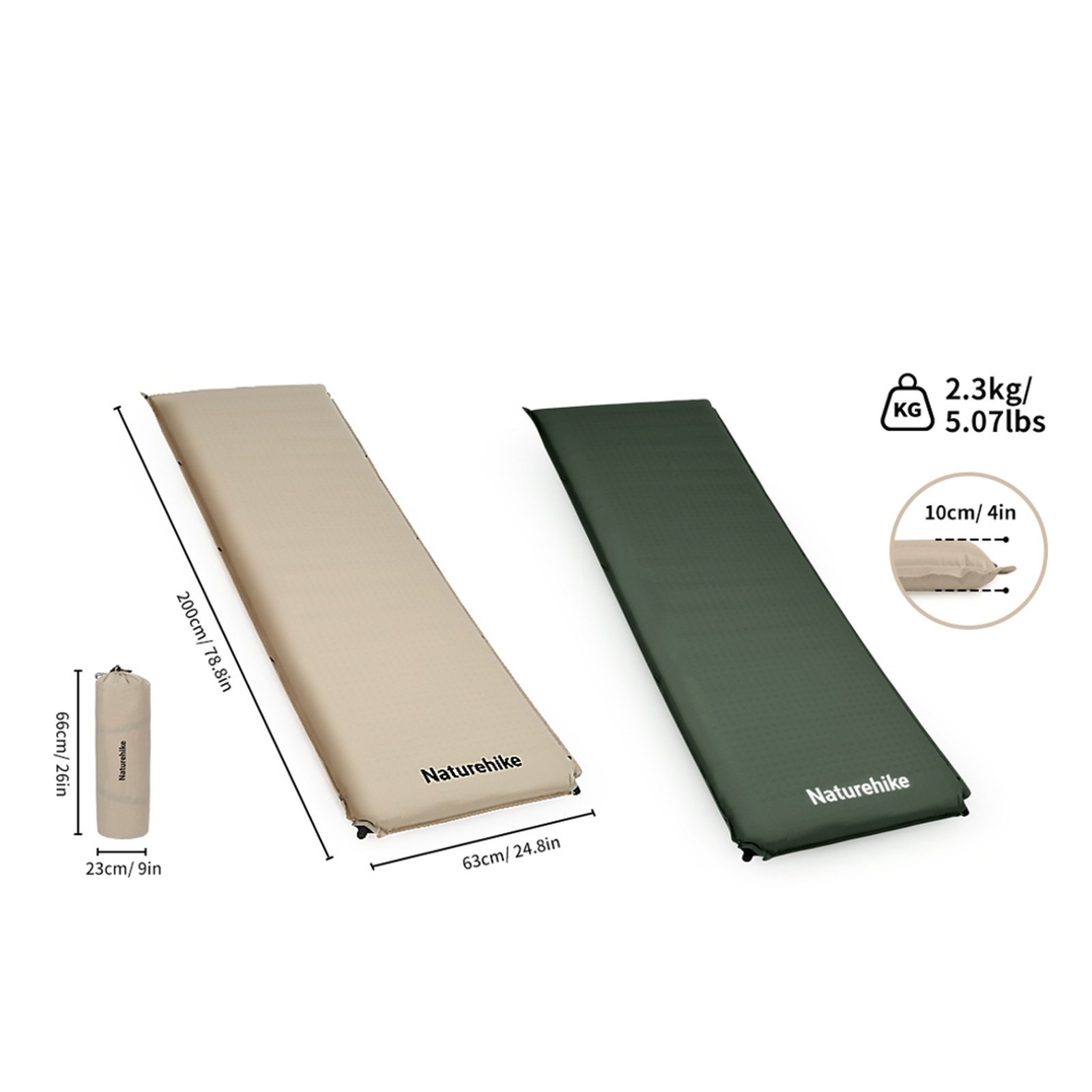 Đệm hơi tự bơm Naturehike Self-Inflating Air Pad CNK2450WS020