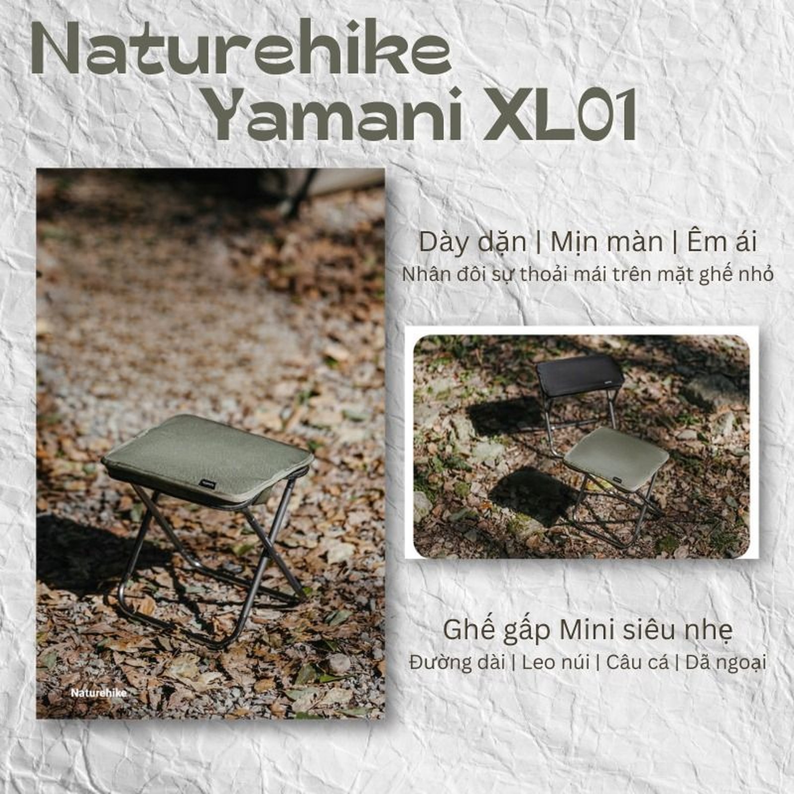 Ghế xếp mini khung nhôm Naturehike Mini Aluminum Folding Chair CNK2550JJ011