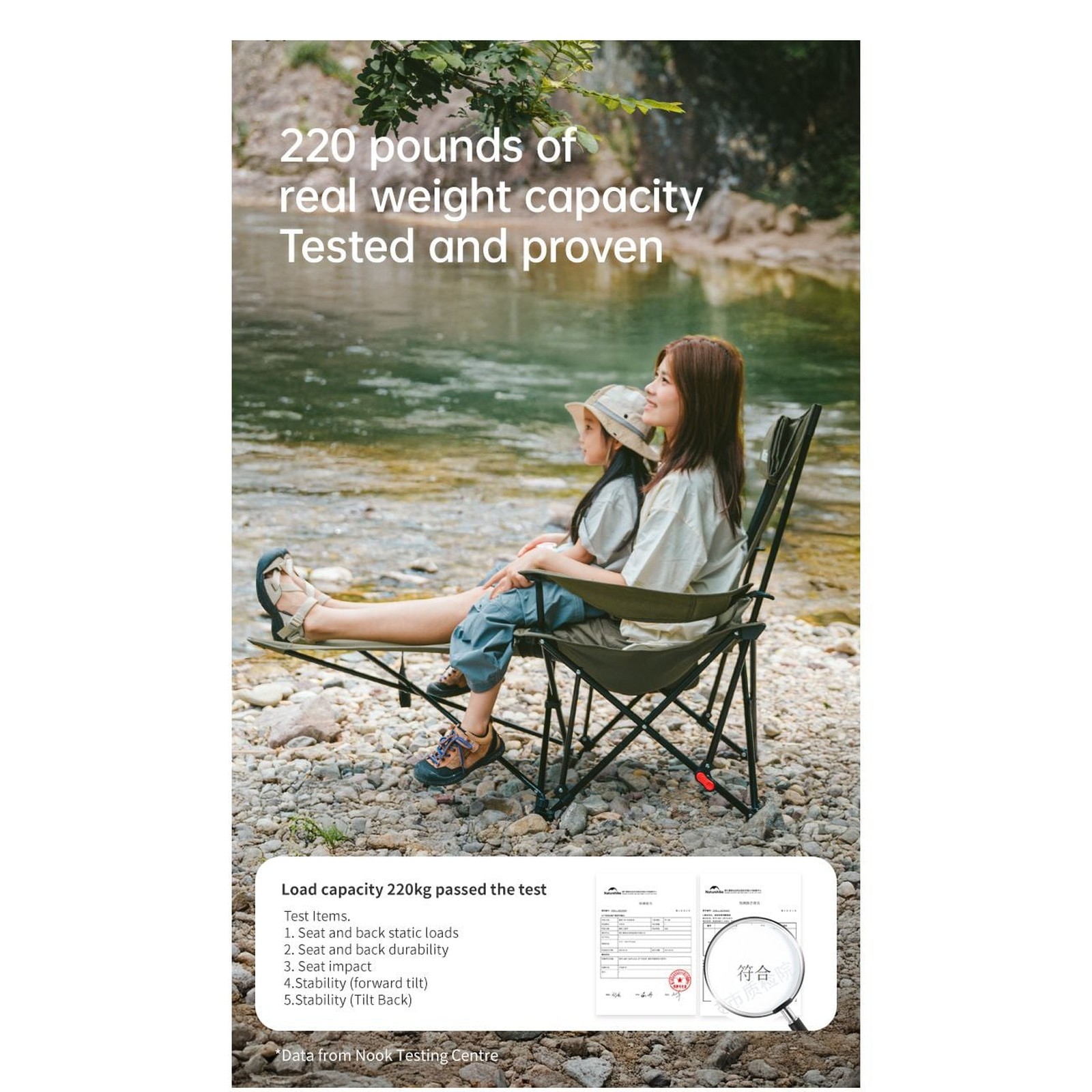 Ghế gấp gọn Naturehike Reclining Chair with Footrest CNK2550JJ023