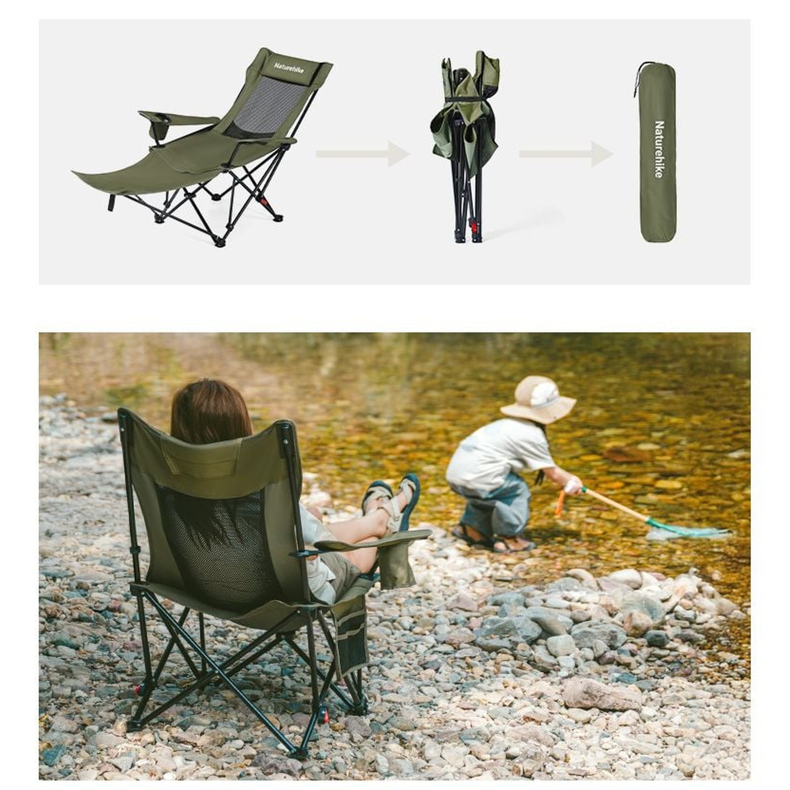 Ghế gấp gọn Naturehike Reclining Chair with Footrest CNK2550JJ023
