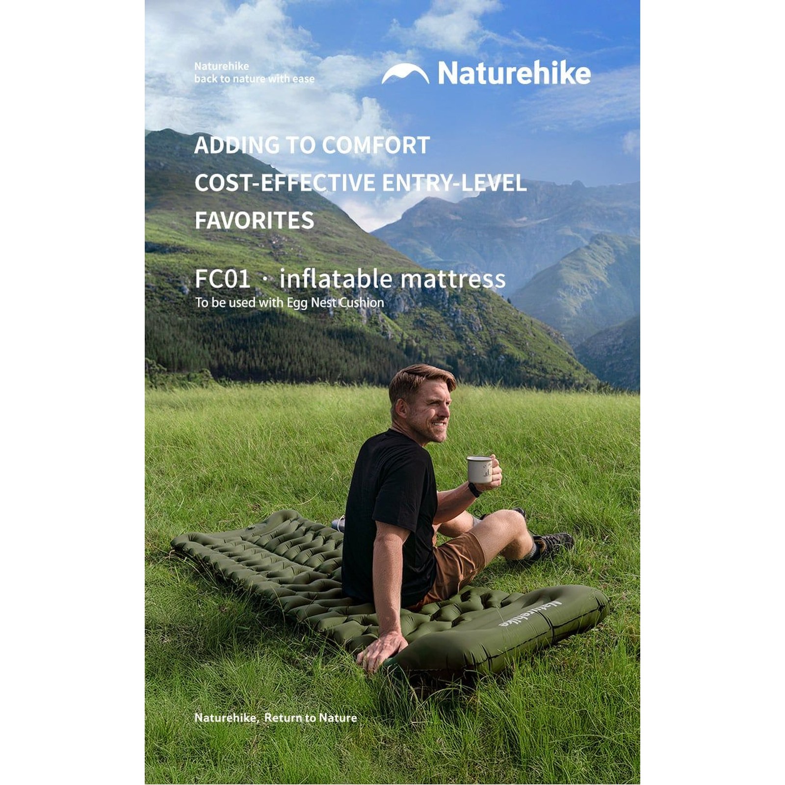 Đệm hơi siêu nhẹ Naturehike Ultralight Air Pad FC01 CNK2550WS019