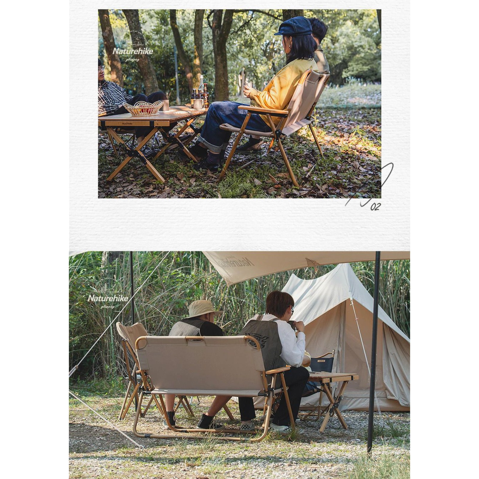 Ghế đôi gấp gọn Naturehike Folding Double Chair NH20JJ002
