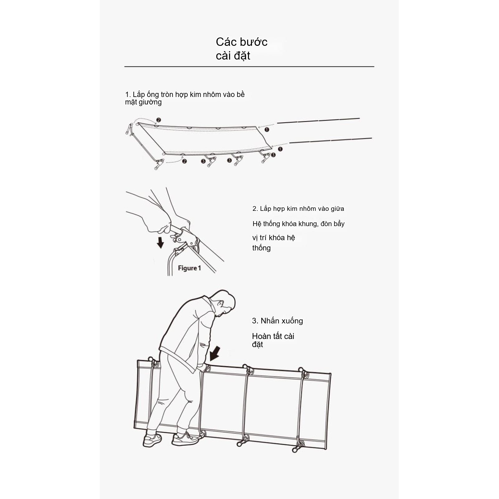 Giường gấp dã ngoại 4 chân Naturehike Folding Camp Bed NH20JJ021