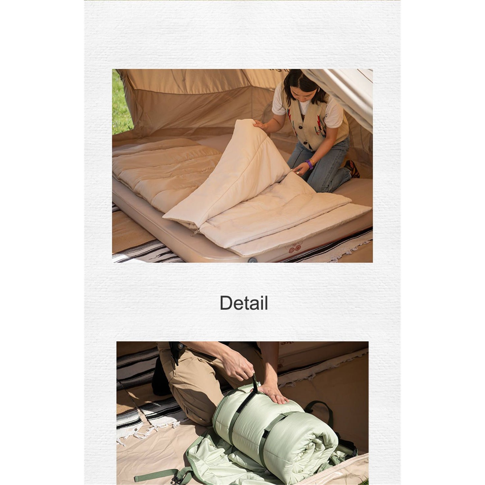 Túi ngủ cotton 3 lớp Glamping Naturehike 3-Layer Cotton Sleeping Bag NH20MSD01