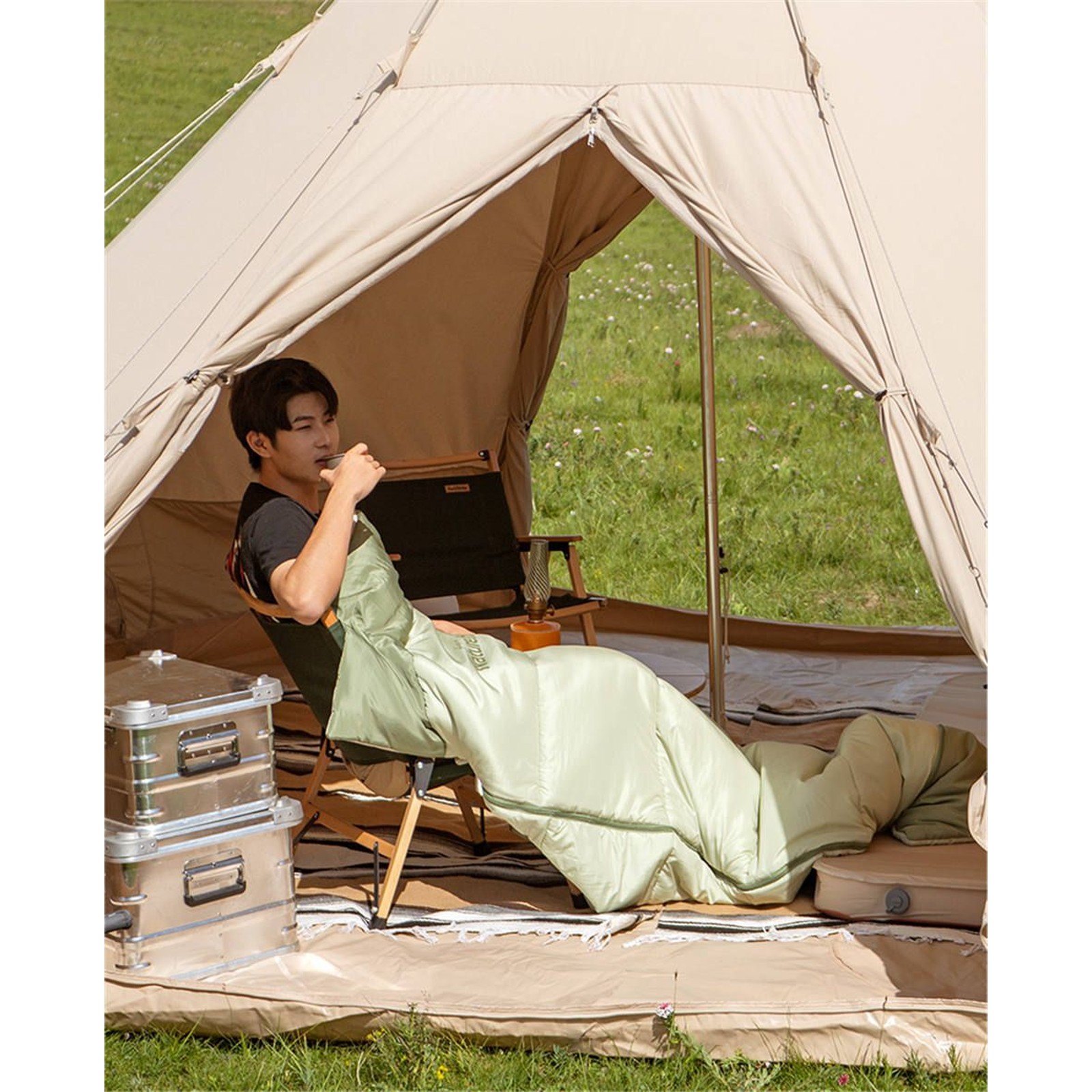 Túi ngủ cotton 3 lớp Glamping Naturehike 3-Layer Cotton Sleeping Bag NH20MSD01