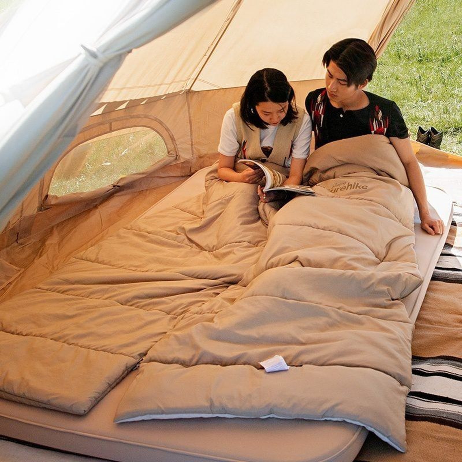 Túi ngủ cotton 3 lớp Glamping Naturehike 3-Layer Cotton Sleeping Bag NH20MSD01