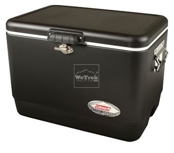 Thùng đá giữ nhiệt thép không gỉ 51L Coleman 54Qt Matte Black Belted Cooler 3000001857 - 7585