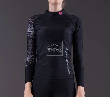 Áo bơi chống nắng nữ Illusion Womens Rashguard LS C-W17LS-BK - 7683