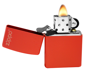 Bật lửa Zippo Orange Matte Lighter with Zippo logo