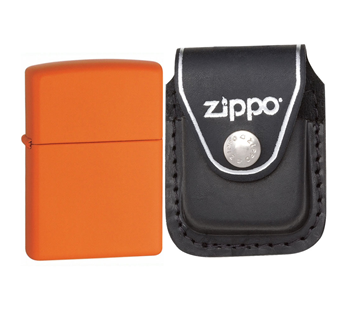 Bật lửa Zippo Orange Matte Lighter with Zippo logo