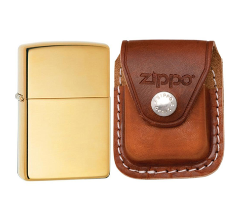 Bao da Zippo Leather Lighter Pouch with Belt Loop