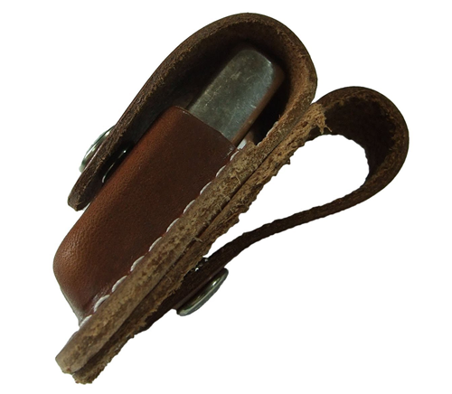 Bao da Zippo Leather Lighter Pouch with Belt Loop