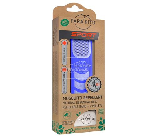 Vòng đeo tay chống muỗi thể thao PARAKITO Blue Sport Band - 8025 Xanh dương