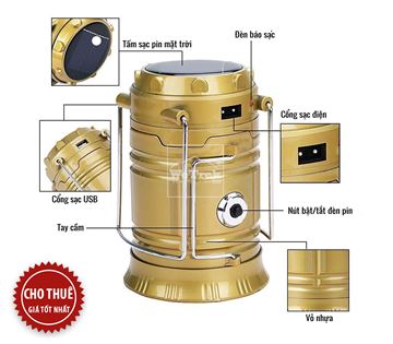 Đèn cắm trại 1W+6 LED Rechargeable Camping Lantern SH-5900T - 7851 [CHO THUÊ]