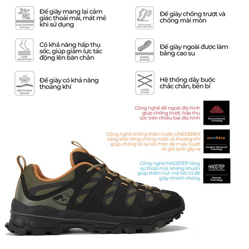 Giày leo núi cổ thấp Clorts Trekking Shoes 3D040A