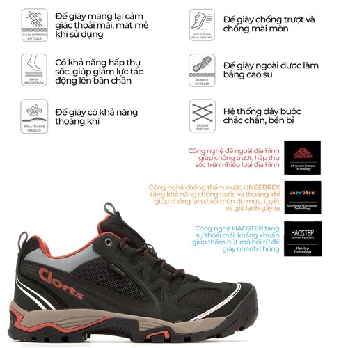 Giày leo núi cổ thấp Clorts Trekking Shoes 3D024D