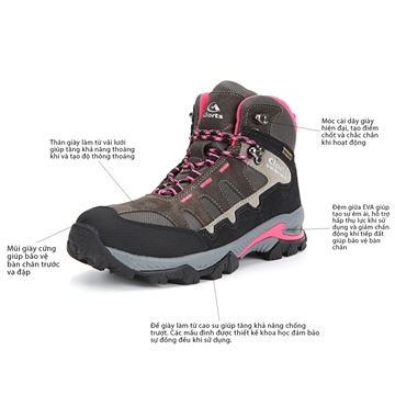 Giày leo núi cổ cao Clorts Trekking Shoes 3B049E