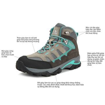 Giày leo núi cổ cao Clorts Trekking Shoes 3B049F