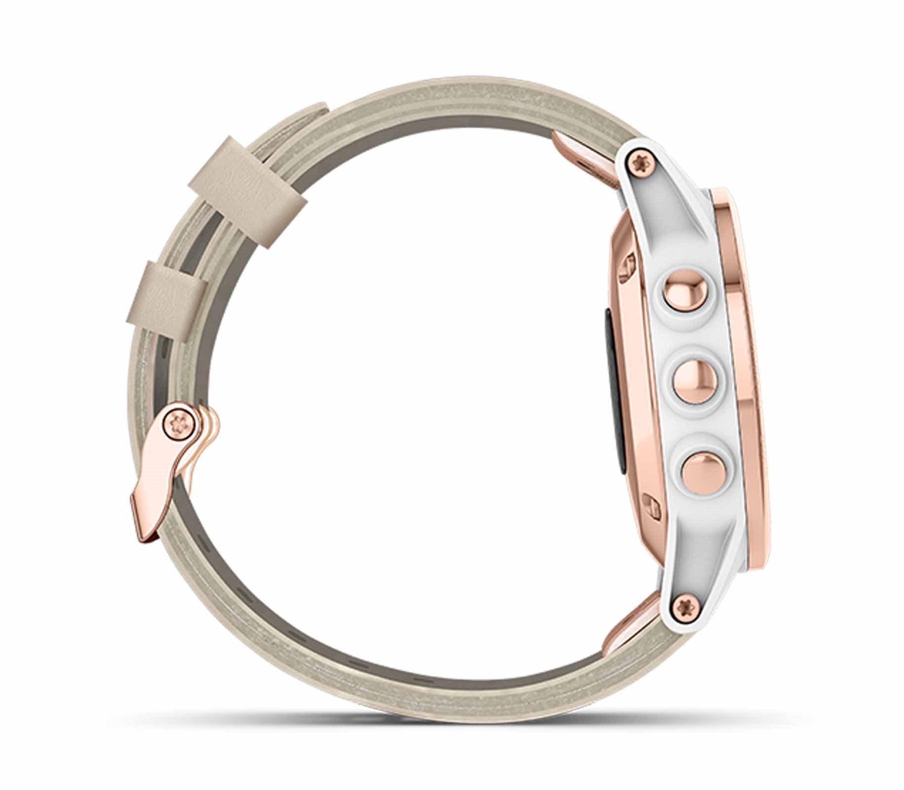 Đồng hồ thông minh Garmin Fenix 5S Plus RoseGold/Beige Leather Band - 8749