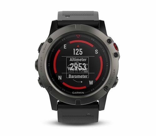 Đồng hồ thông minh Garmin Fenix 5X Sapphire Slate Gray/Black Band - 8748