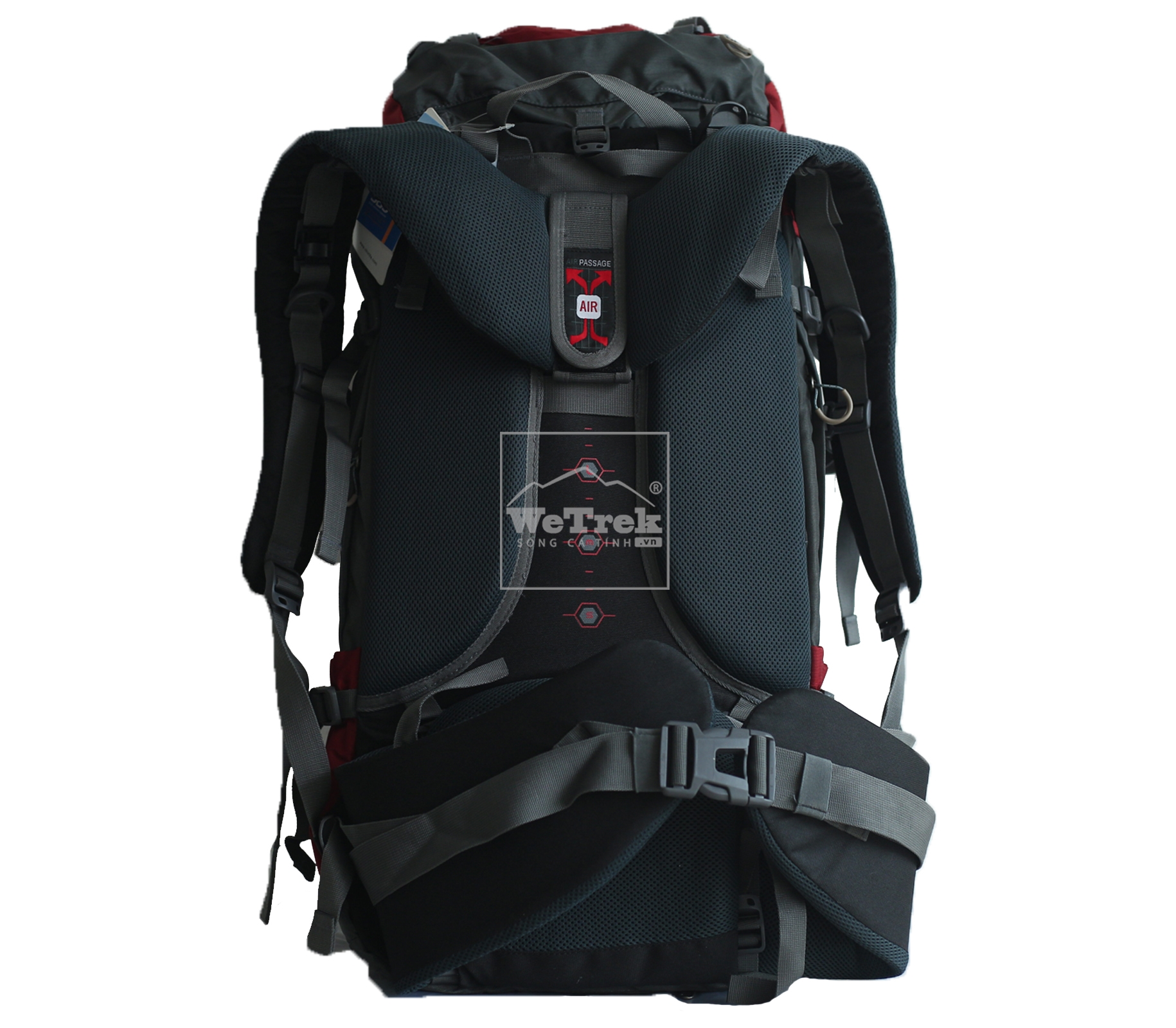 Balo leo núi 60L+10Vihir Adventure - 9261 Đỏ