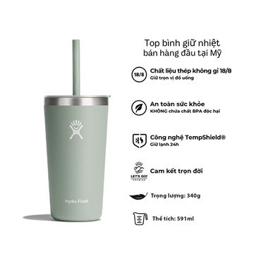 Ly nước giữ lạnh Hydro Flask Around Tumbler Straw Lid 20 OZ T20PS