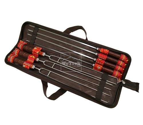 Bộ 6 xiên nướng thịt dã ngoại Kazmi K8T3G001 - 9440