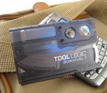 Thẻ sinh tồn Tool Logic Survival Card Compass/Fire Starter