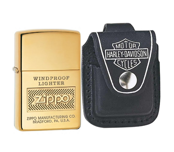 Bật lửa Zippo Logo High Polish Brass Lighter