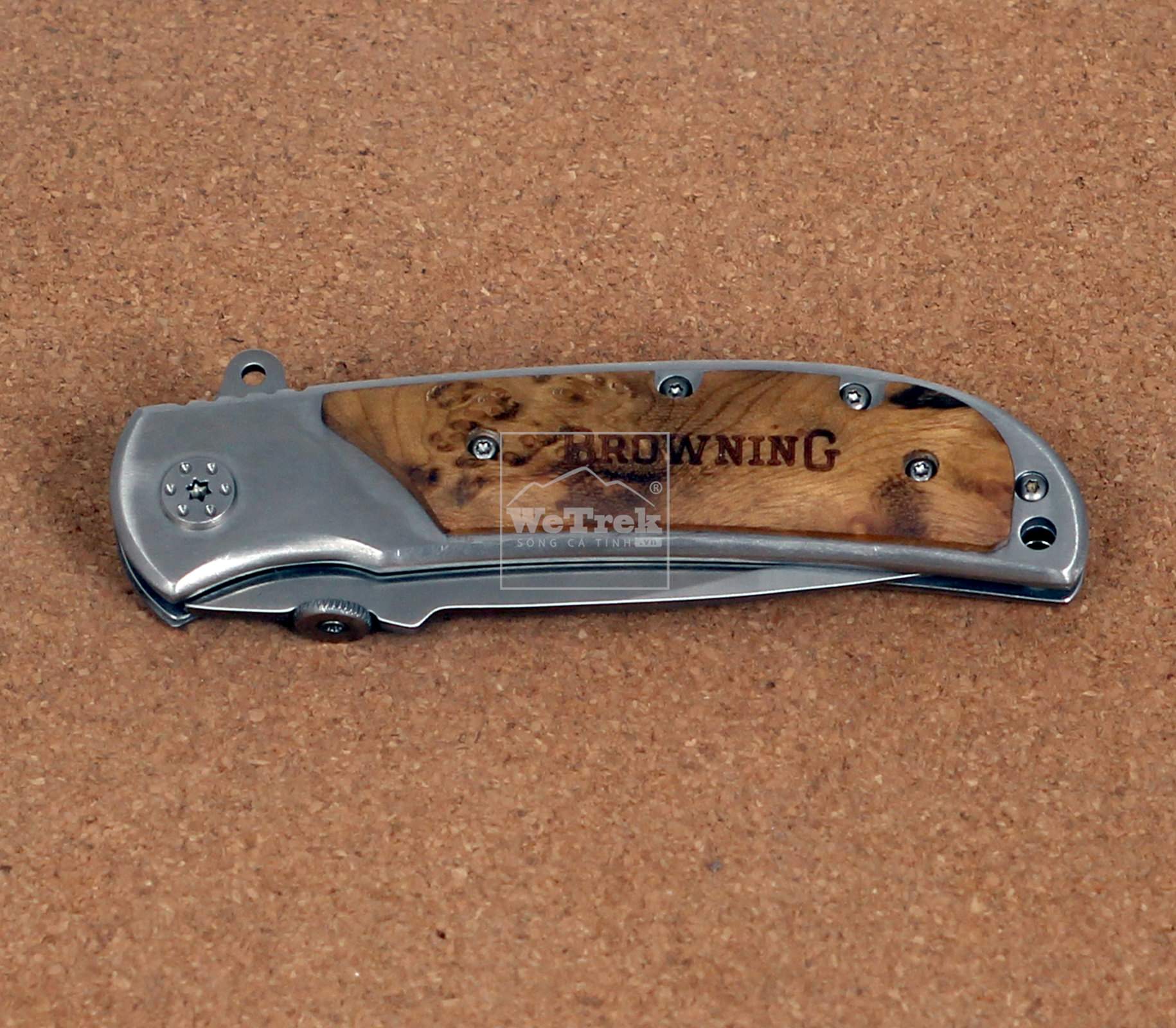 Dao xếp du lịch Browning cán gỗ - 4804 Nâu