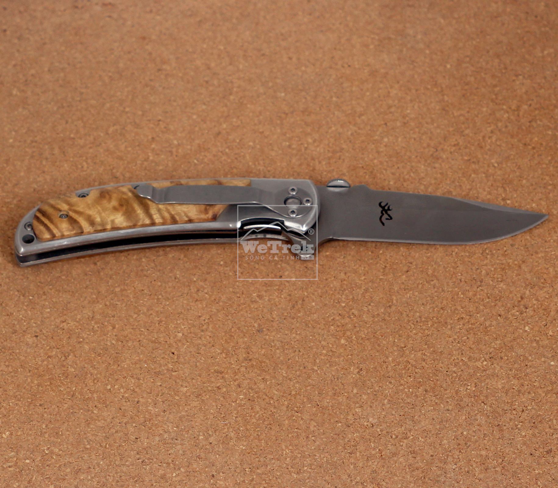 Dao xếp du lịch Browning cán gỗ - 4804 Nâu