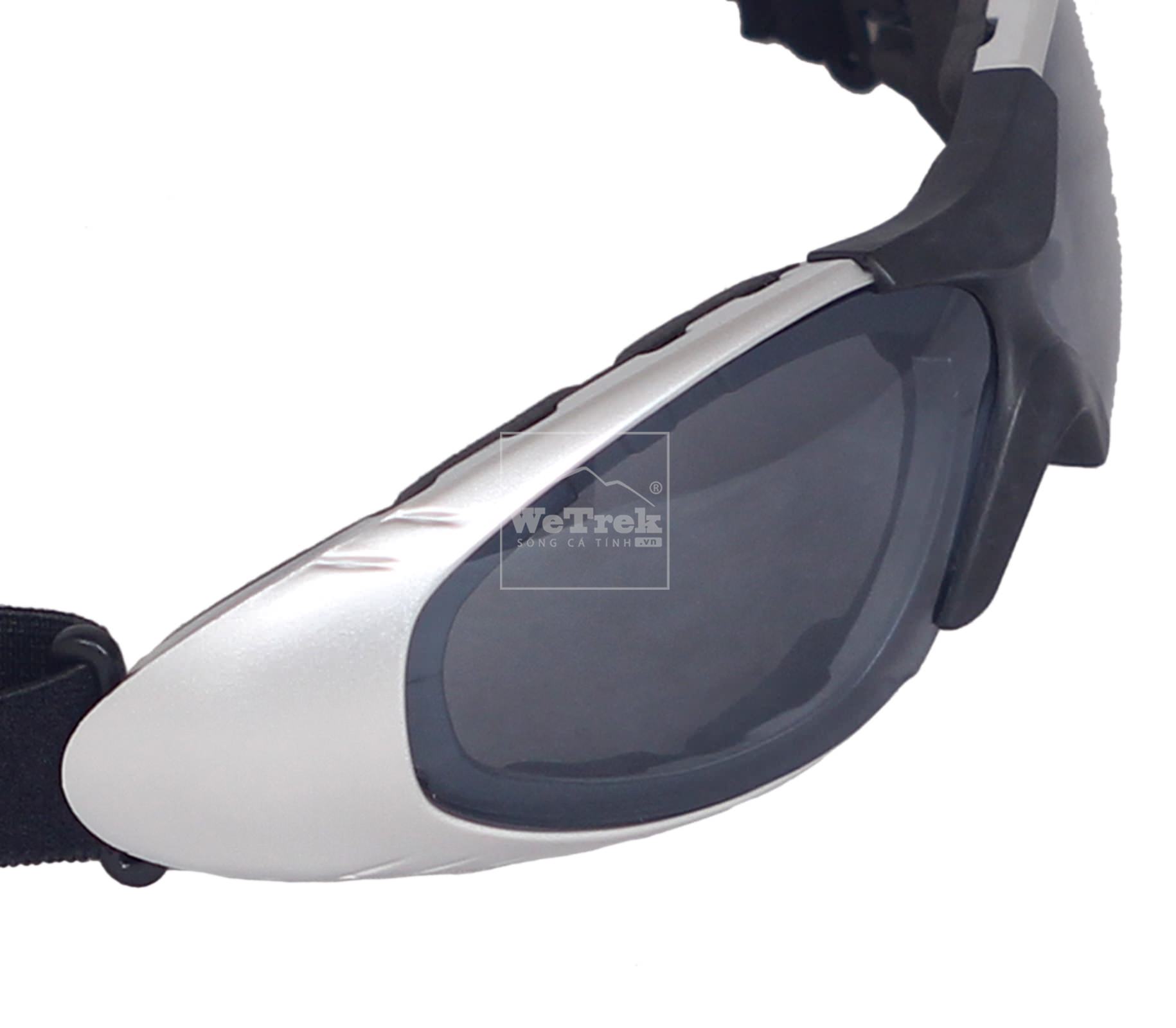 Kính xe máy FALANT FL8008 - Viền Bạc 4813
