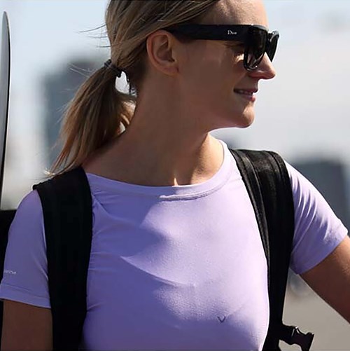 Áo bơi chống nắng ngắn tay nữ Aqua Marina AVENIR Womens Rashguard SS-C-W18SS-NA